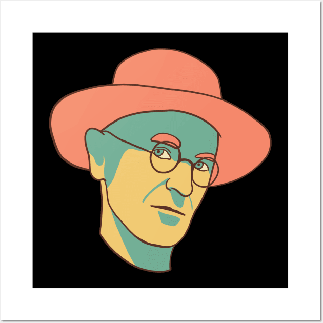 Hermann Hesse Portrait In Vintage Colors Wall Art by isstgeschichte